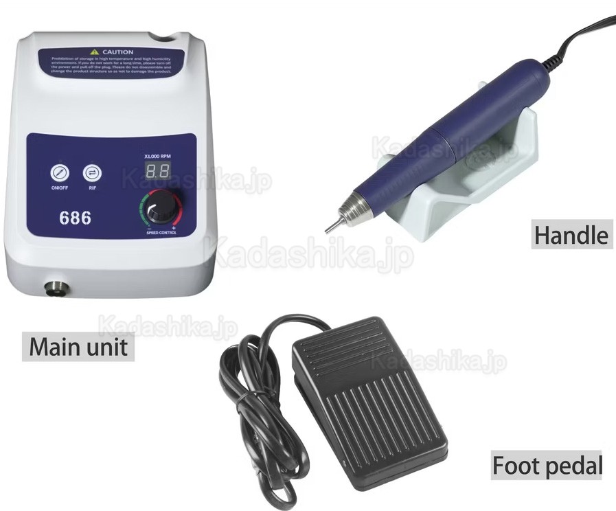 AI-TE® AT-CM-41 歯科技工所用ブラシレスマイクロモーター（AT-A9ハンドピース付き、50000RPM）